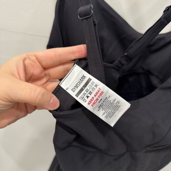 Gymshark Strappy All In One Onesie Black One Piece Athleisure Loungewear Stretch - Picture 10 of 12